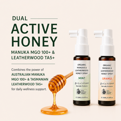 Organic Manuka & Leatherwood Honey Spray 2 PACK
