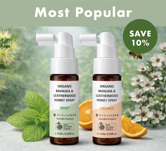 Organic Manuka & Leatherwood Honey Spray 2 PACK