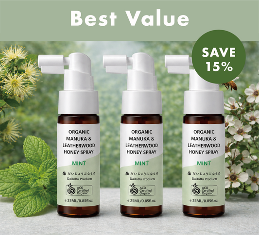 Organic Manuka & Leatherwood Honey Spray 3 PACK
