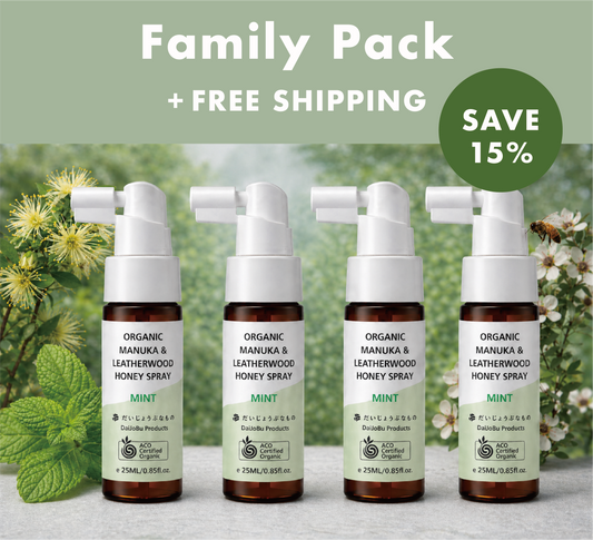 Organic Manuka & Leatherwood Honey Spray  4 PACK